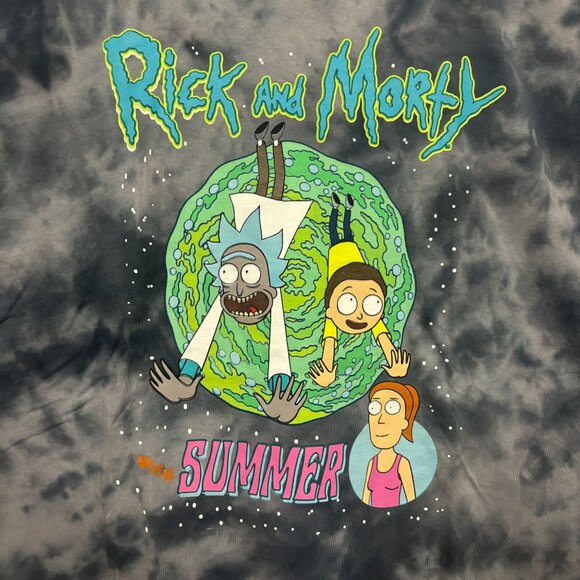 Rick and Morty With Summer tie dye tshirt size 3XL - Picture 2 of 4
